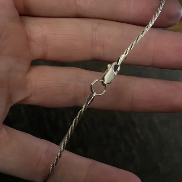 Women’s necklace chain sterling silver vintage Sculpted cable - Picture 4 of 6